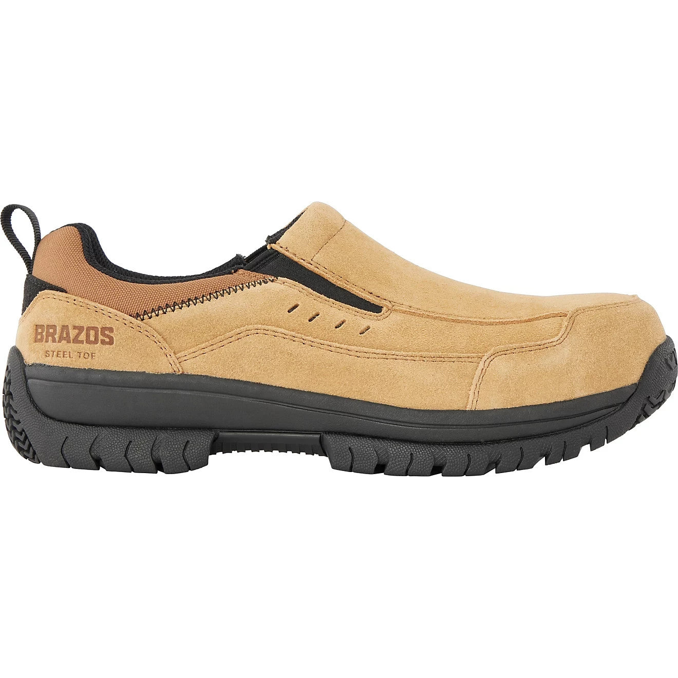 Brahma Summit ST Steel Toe Work Shoes Tan Slip On Safety Mens 7 NEW 170843