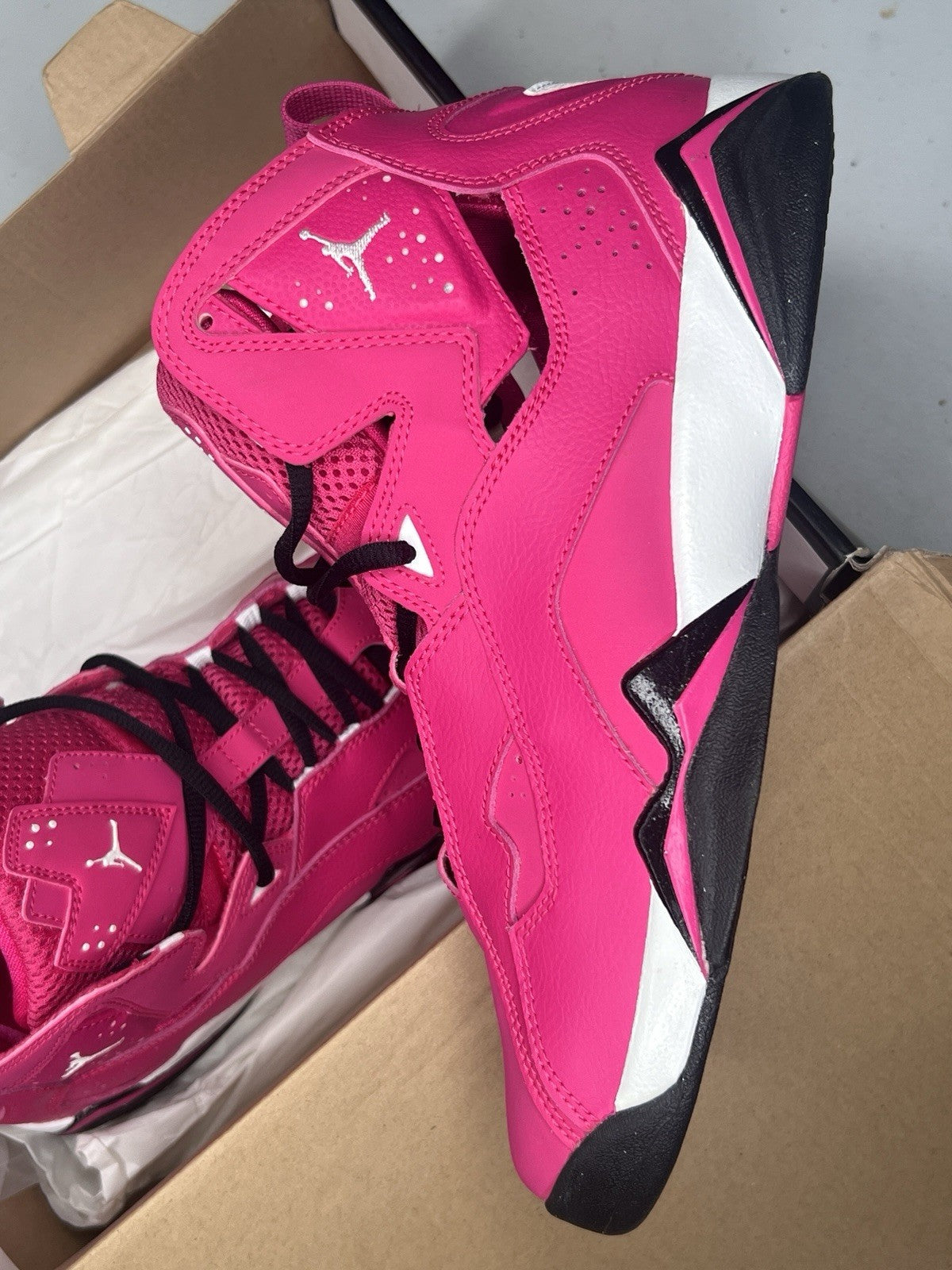 Air Jordan True Flight GG Valentine's Day Vivid Pink 7Y Big Kids New with Box