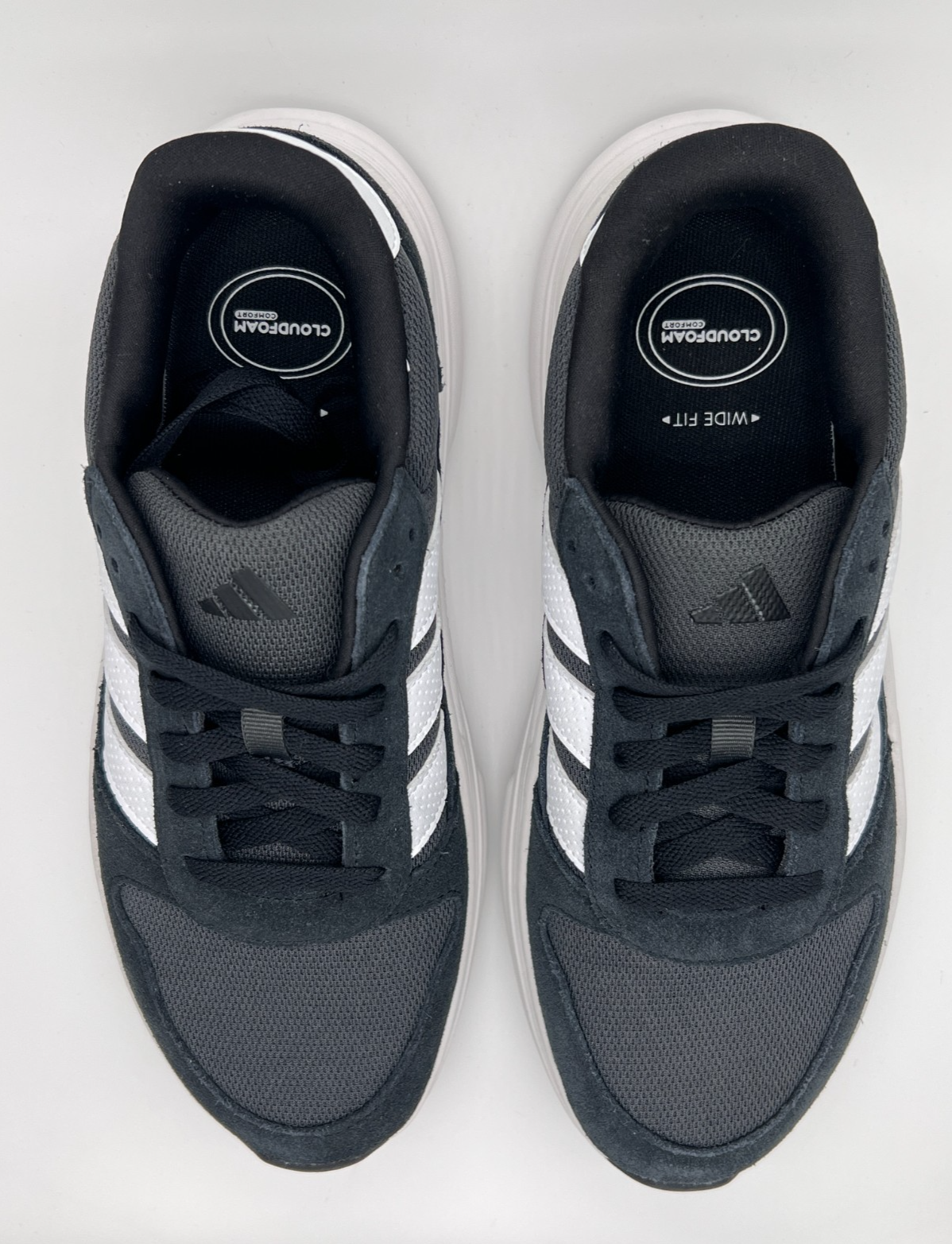 Adidas Cloudfoam Cuxxion-80S (WIDE) Mens Shoes Core Black/White kj4268 - Men's 8