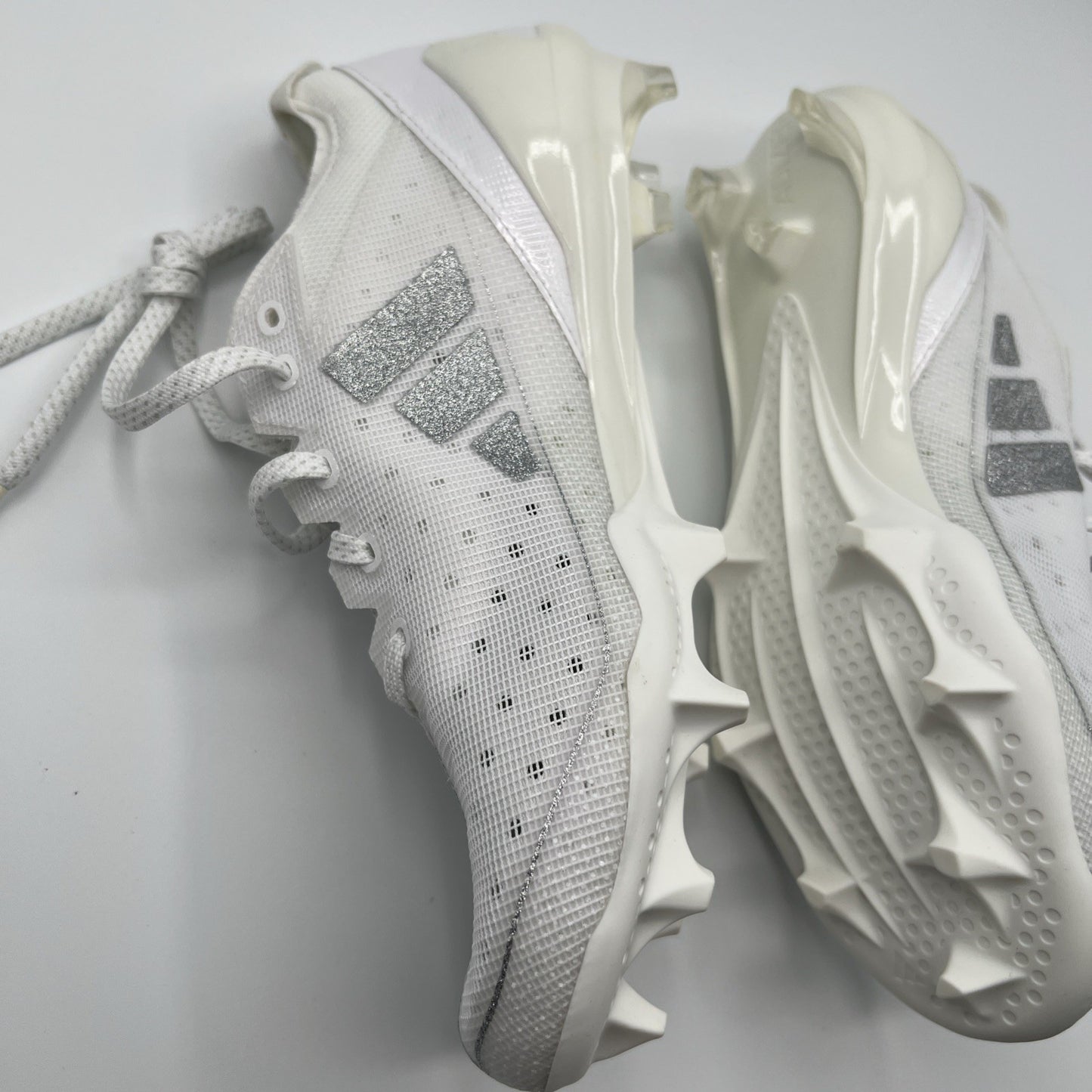 adidas Adizero Electric Football Cleats White Silver IE4374 Men’s 7.5 New