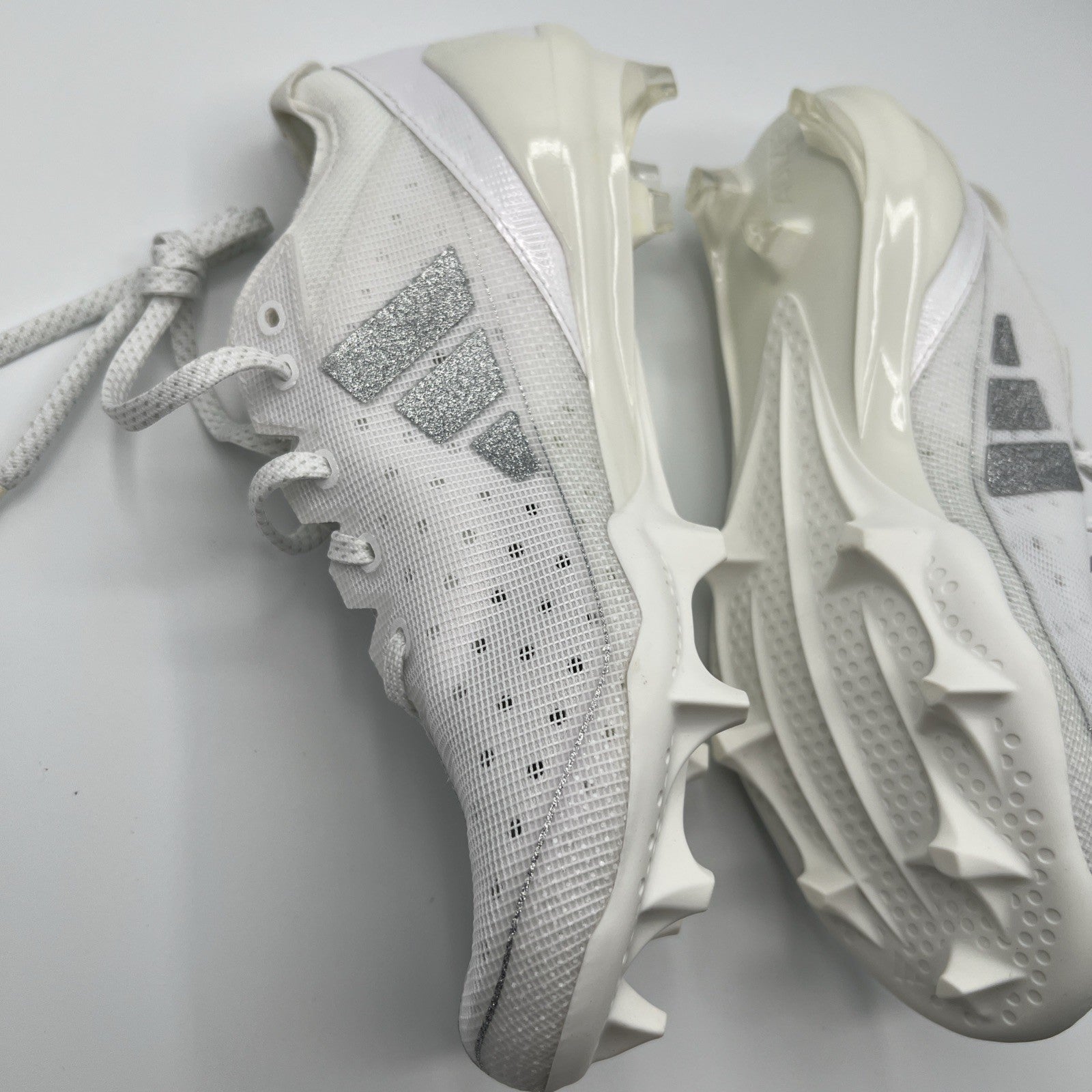 adidas Adizero Electric Football Cleats White Silver IE4374 Men’s 7.5 New