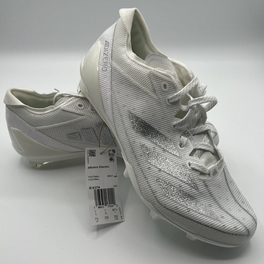 adidas Adizero Electric Football Cleats White Silver IE4374 Men’s 7.5 New