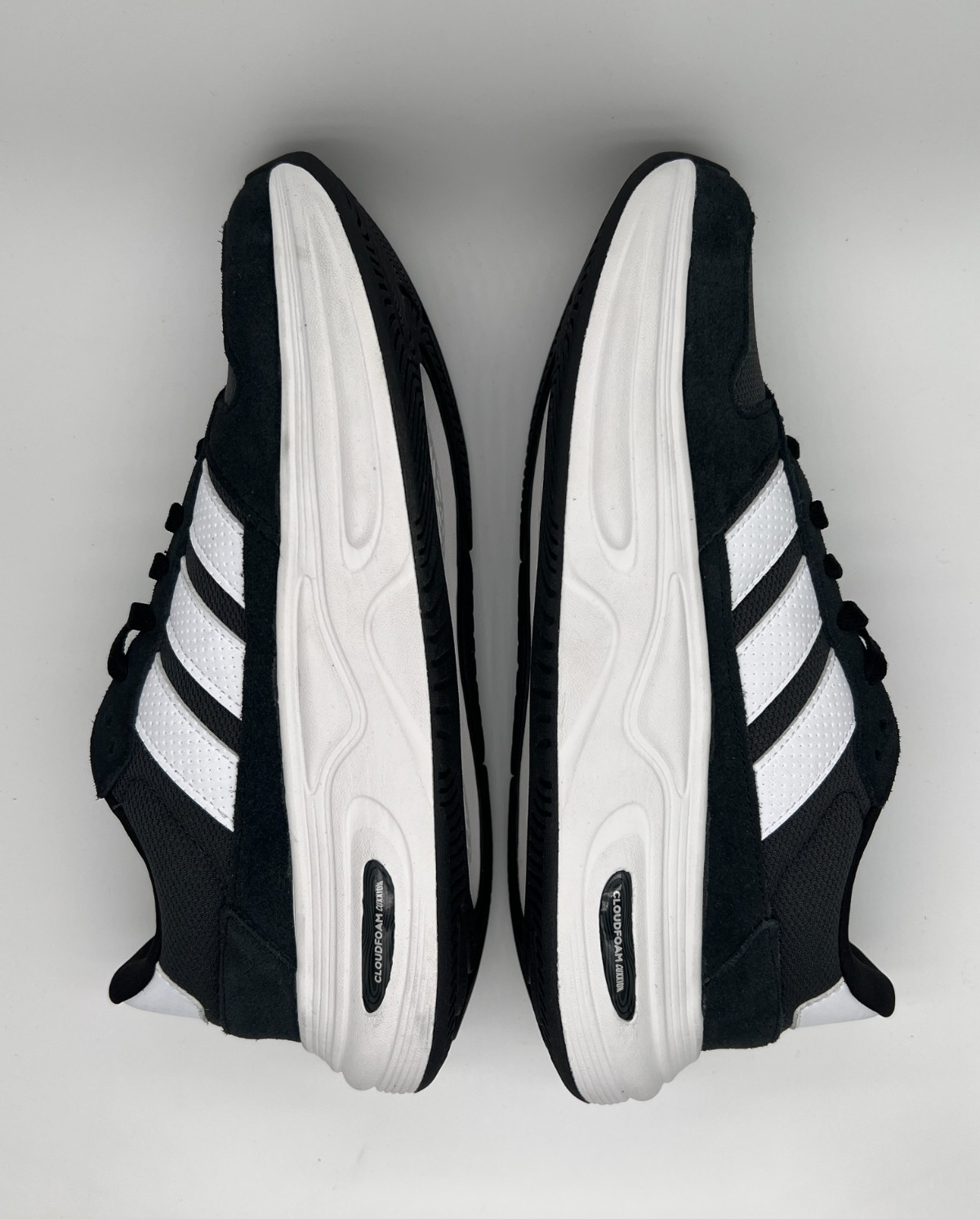 Adidas Cloudfoam Cuxxion-80S (WIDE) Mens Shoes Core Black/White kj4268 - Men's 8
