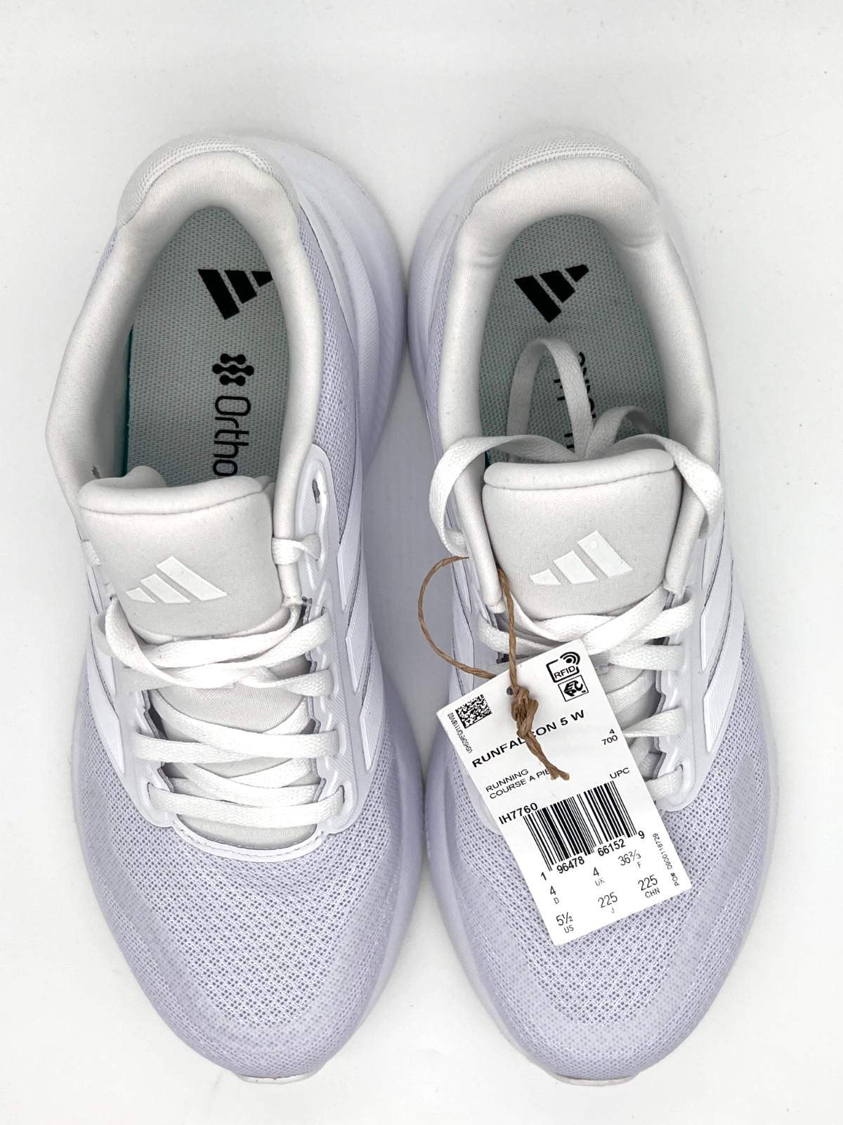 adidas Runfalcon 5 W Triple White IH7760 Womens 5.5 Running Shoes NEW Box