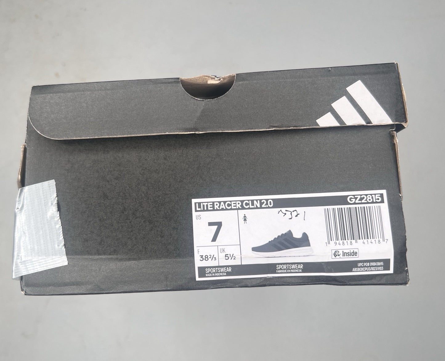 Adidas Lite Racer CLN 2.0 GZ2815 Women’s Size 7 Black White Running Shoes NEW