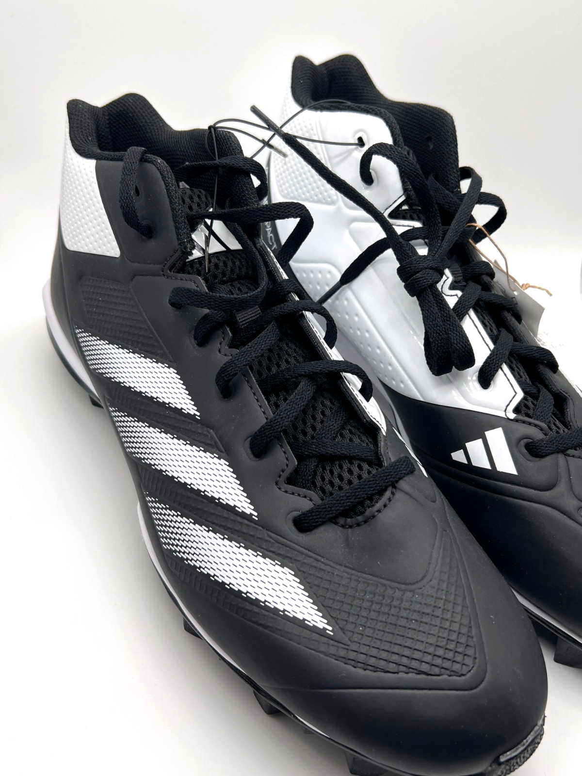 adidas Adizero Impact MD Baseball Cleats Black White Men's 14 ID0963 NWT