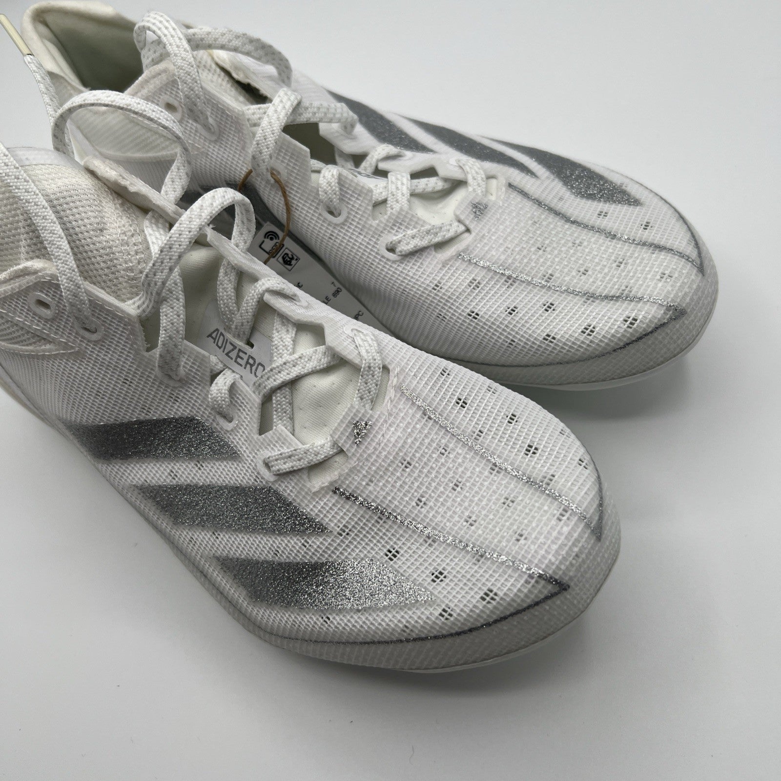 adidas Adizero Electric Football Cleats White Silver IE4374 Men’s 7.5 New