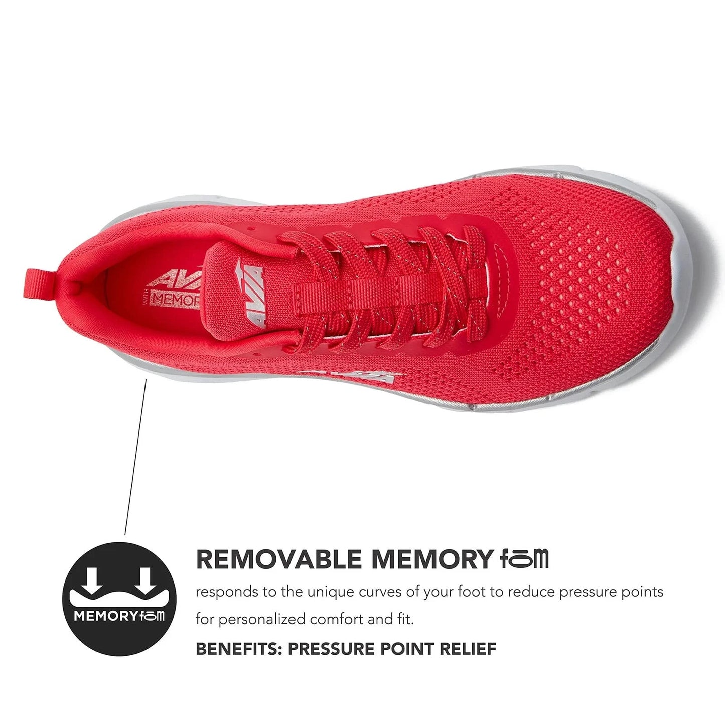 Avia AVI-DIVE Women's Size 8.5 Rouge Red Running Shoes AA50075WRS New