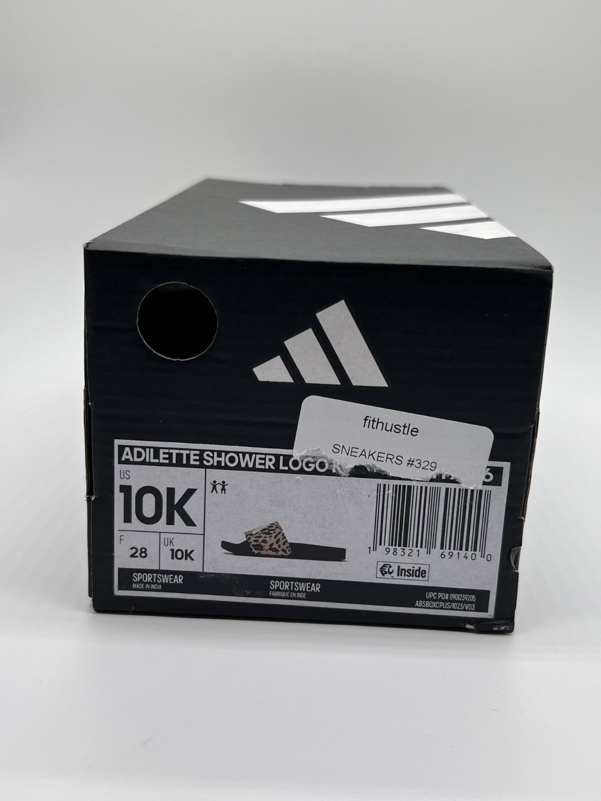adidas Adilette Shower Logo Leopard Slides Kids 10K NEW With Box