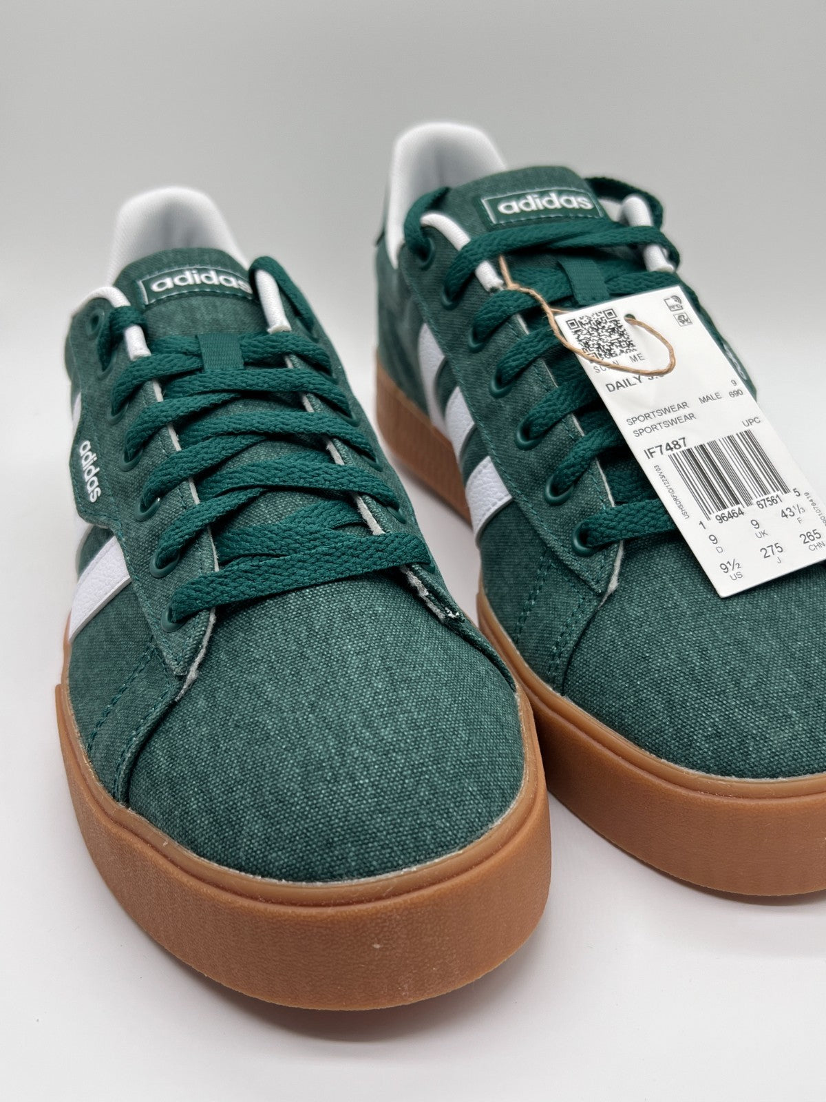 Adidas Daily 3.0 Green White Gum Men's Sneakers IF7487 Size 9.5 New