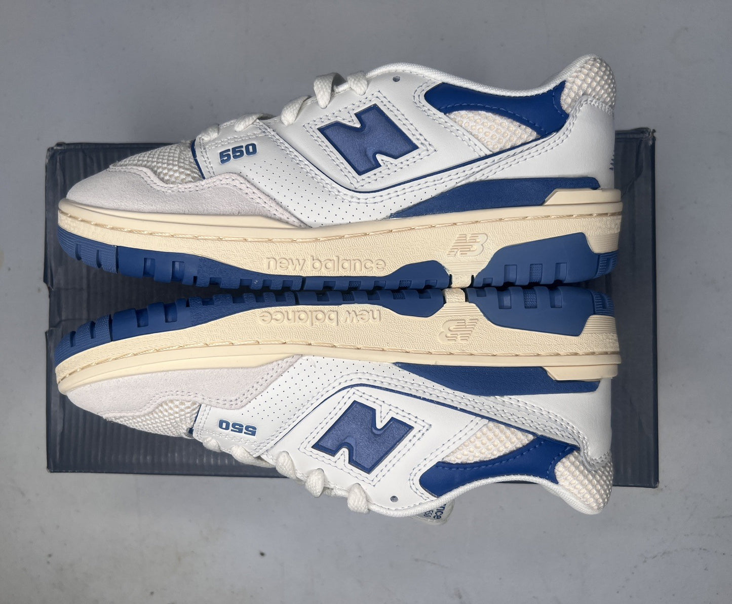 New Balance 550 GSB550CP Big Kids Size 5.5Y Blue White Sneakers NEW