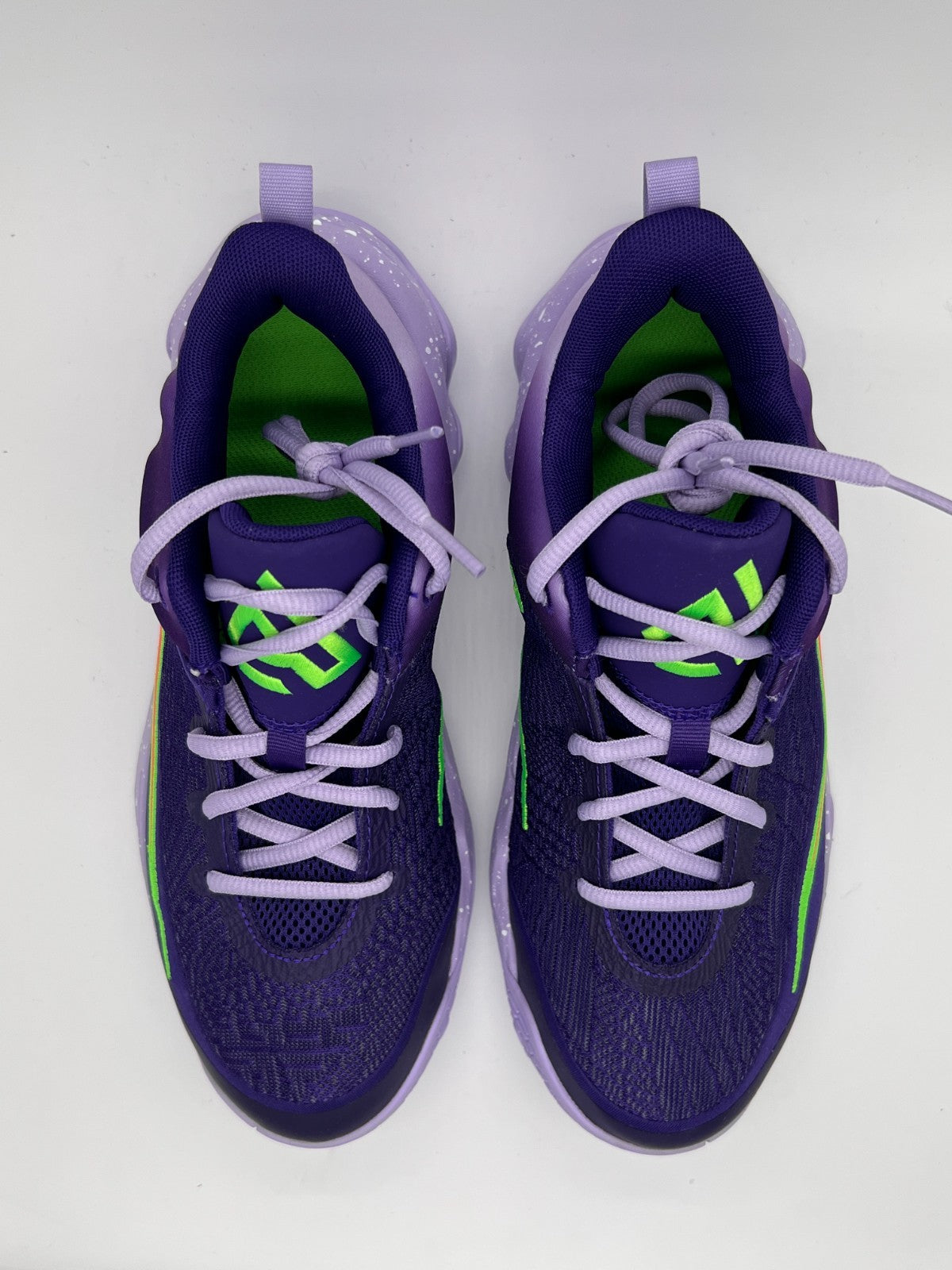 Nike Giannis Immortality 4 Purple/Green Mesh Low Top Kids Sneakers 6Y IH7664