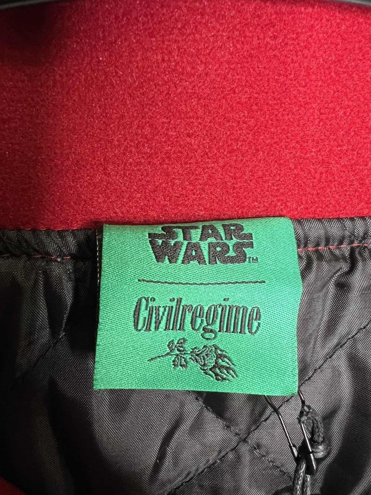 Civil Regime x Star Wars Rebellion Varsity Jacket Red Tan Medium NWT