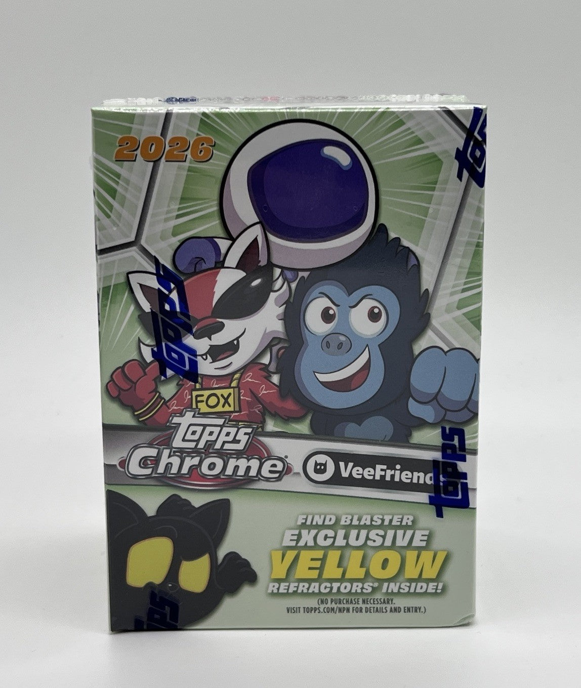 2026 Topps Chrome VeeFriends Sealed Blaster Box 32 Cards Yellow Refractor