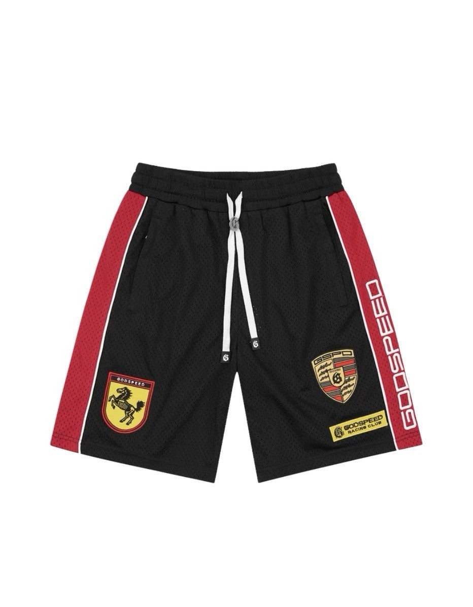 Godspeed Racing Mesh Shorts Black Red Size Medium M GSPD New