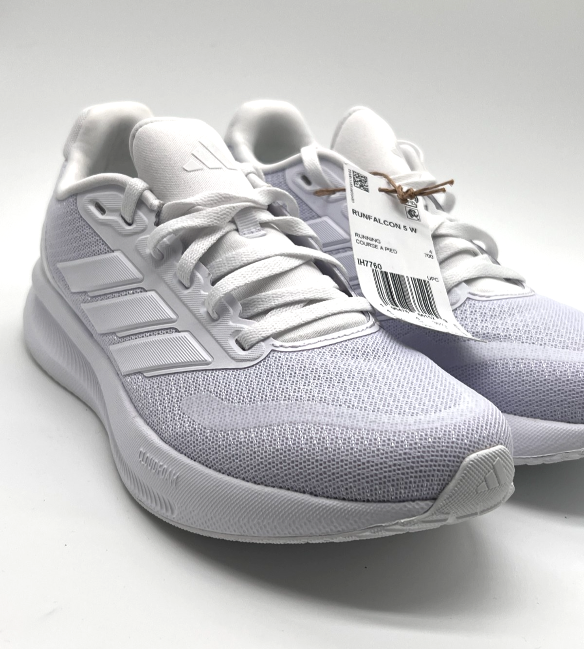 adidas Runfalcon 5 W Triple White IH7760 Womens 5.5 Running Shoes NEW Box