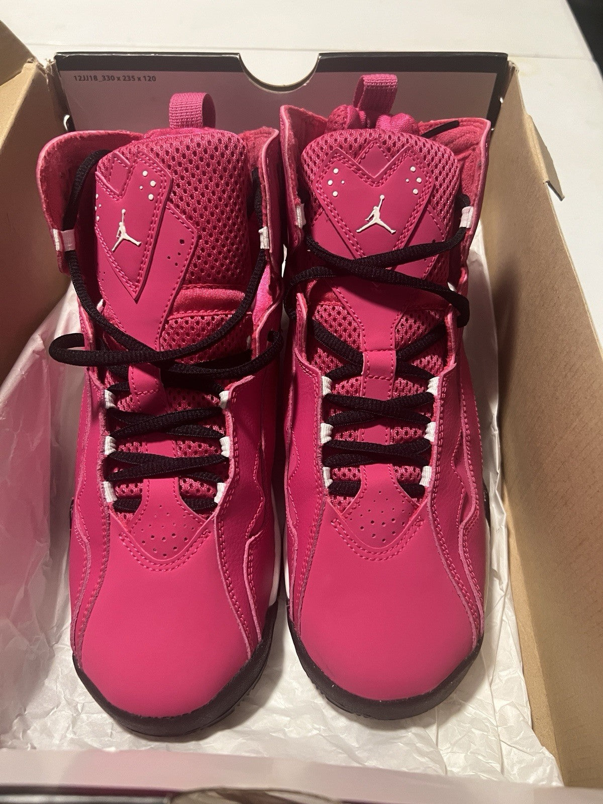 Air Jordan True Flight GG Valentine's Day Vivid Pink 7Y Big Kids New with Box