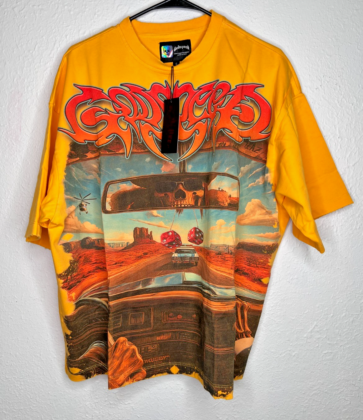 Authentic Godspeed Desert Highway Tee 158/444 Yellow Size S NWT Numbered
