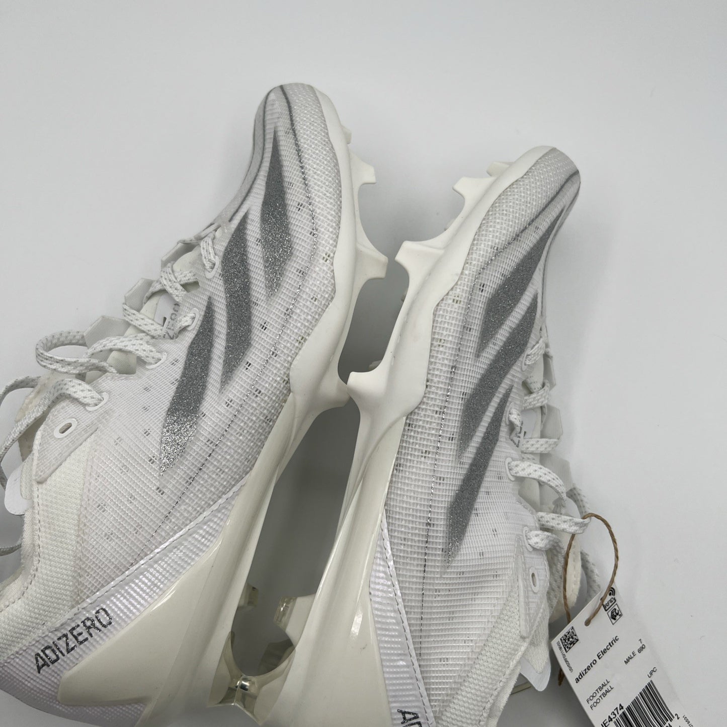 adidas Adizero Electric Football Cleats White Silver IE4374 Men’s 7.5 New
