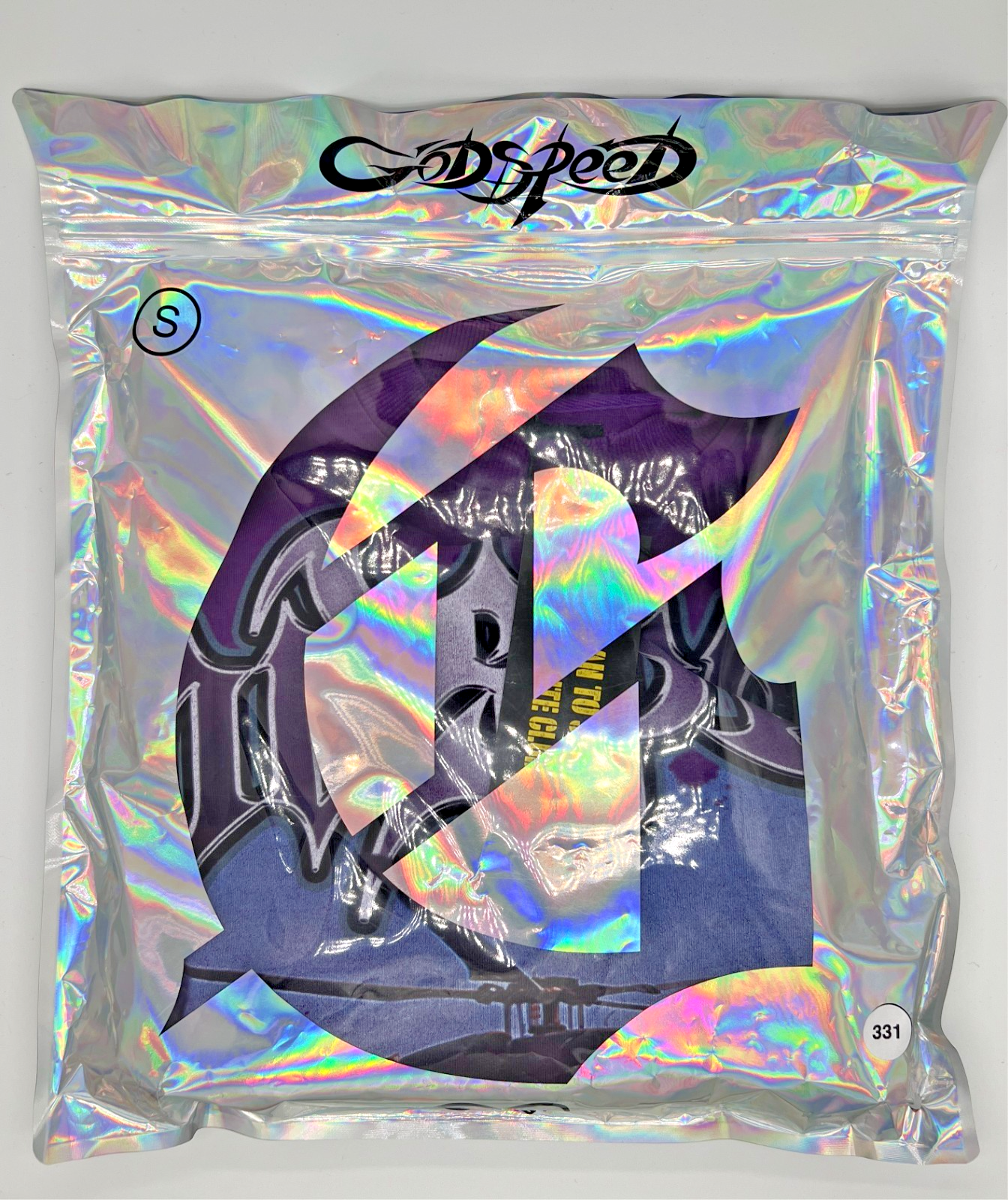 Godspeed Rarity Collection 32/444 Statue Liberty Tee Purple Size S New