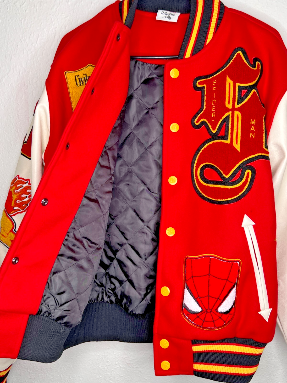 Civil Regime X Marvel Spider-Man Letterman Jacket