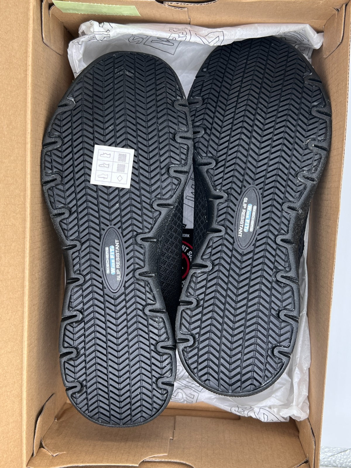Skechers Work Ghenter Bronaugh SR 77210W BLK Women's 6 Wide - New in Box
