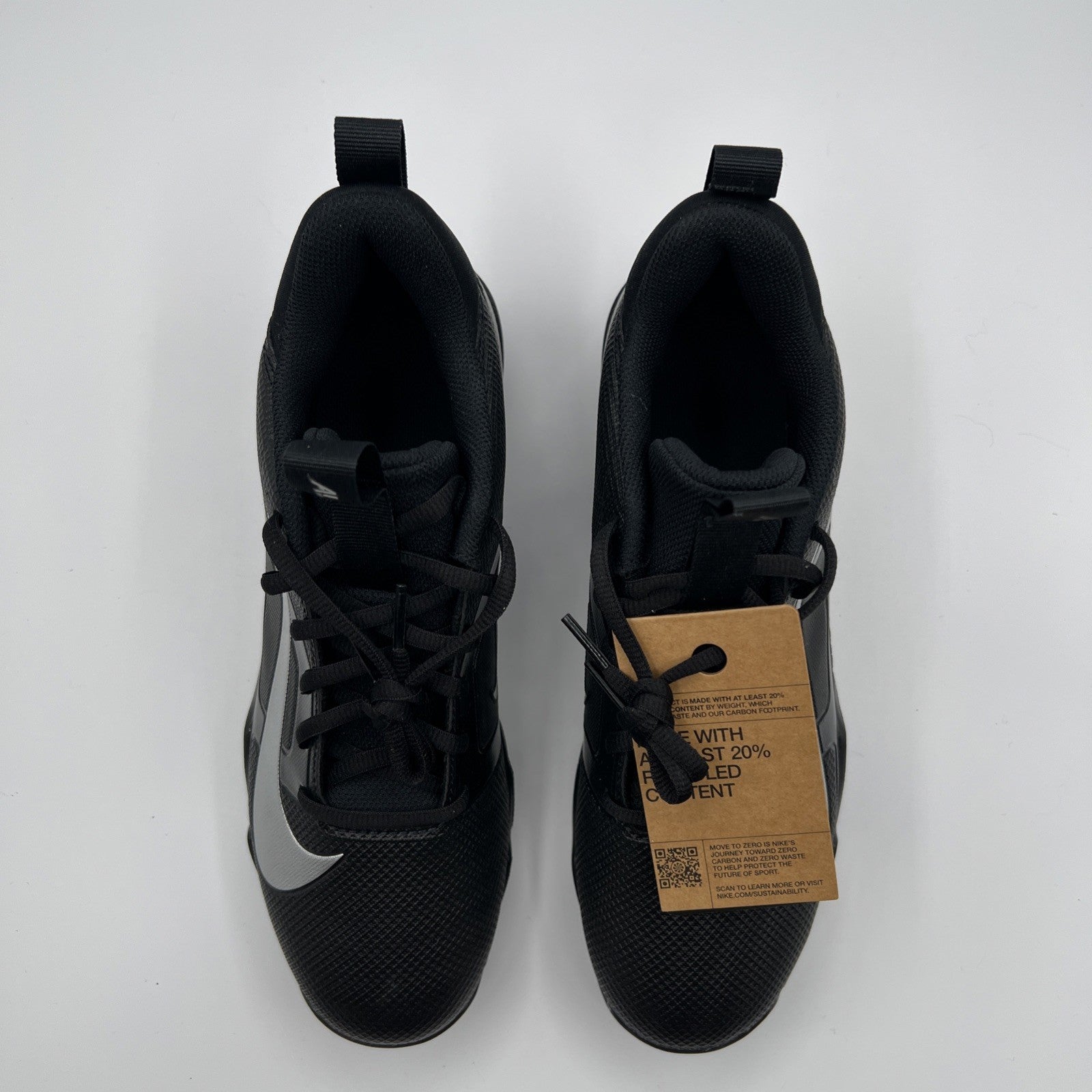 Nike Alpha Menace 4 Shark Football Cleats Black Silver Men’s 8 FN0028-002
