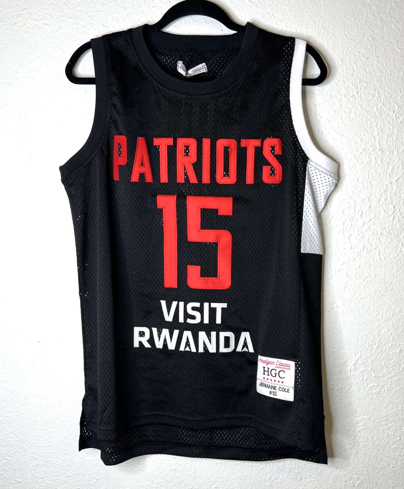 J Cole Rwanda Patriots #15 Headgear Classics Basketball Jersey Small NWT