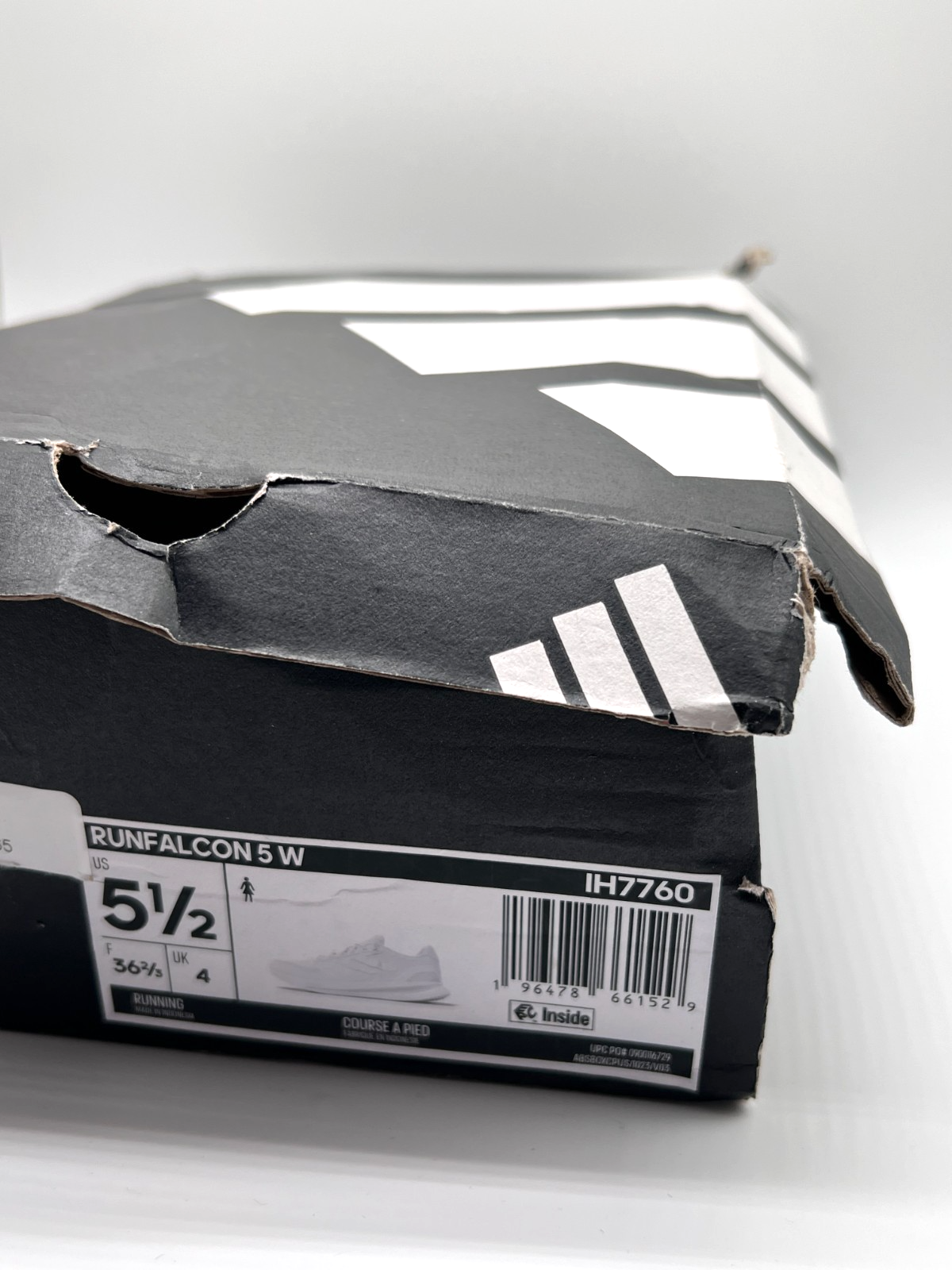 adidas Runfalcon 5 W Triple White IH7760 Womens 5.5 Running Shoes NEW Box