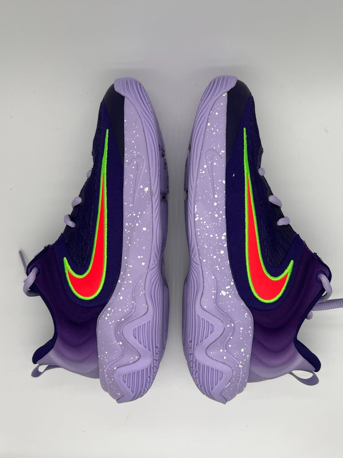 Nike Giannis Immortality 4 Purple/Green Mesh Low Top Kids Sneakers 6Y IH7664