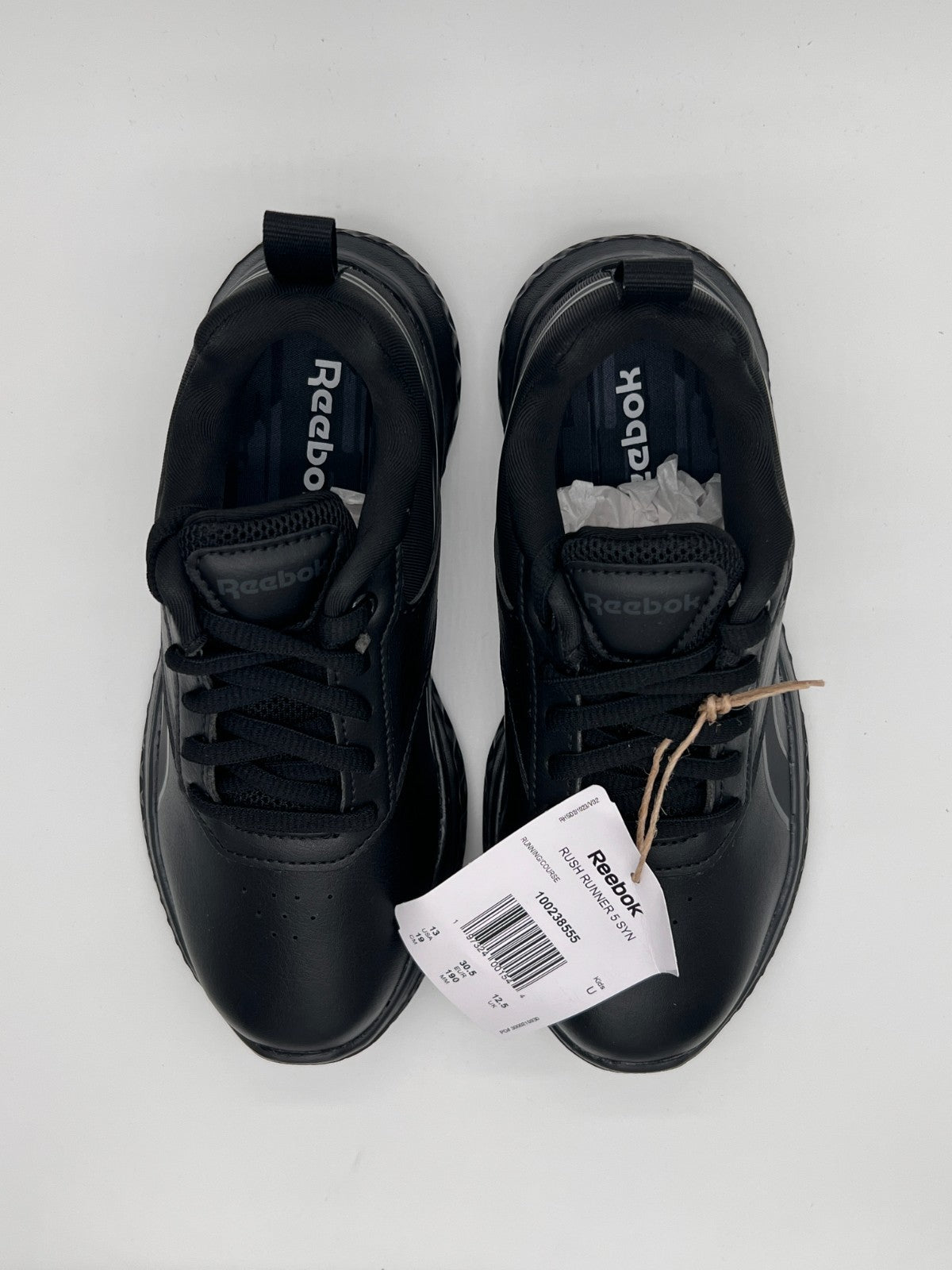 Reebok Rush Runner 5 SYN Kids Black Running Shoes Size 13C New with Box