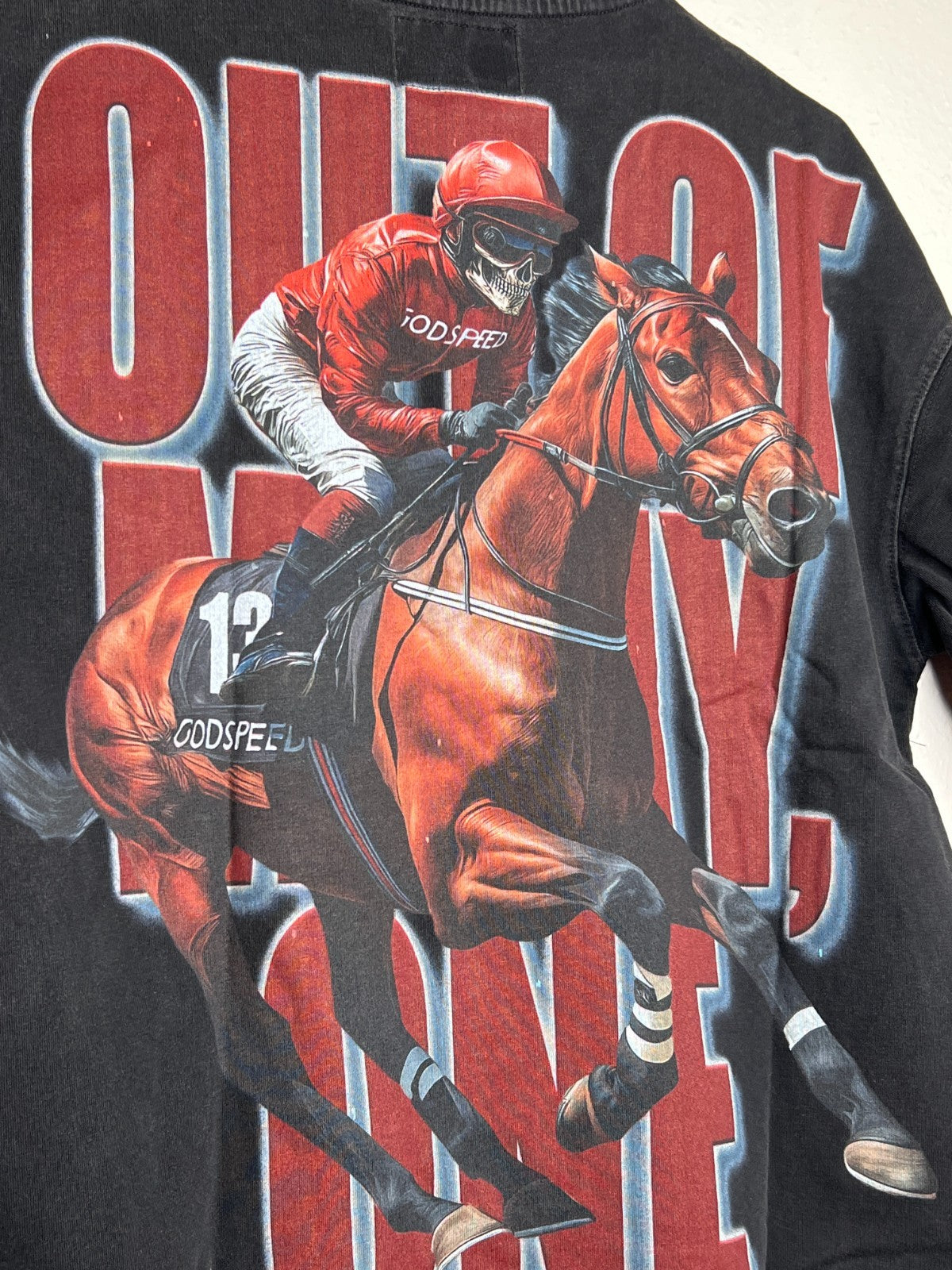 Godspeed Thoroughbred LS T-Shirt Black Wash 370/555 Size XS NWT Numbered