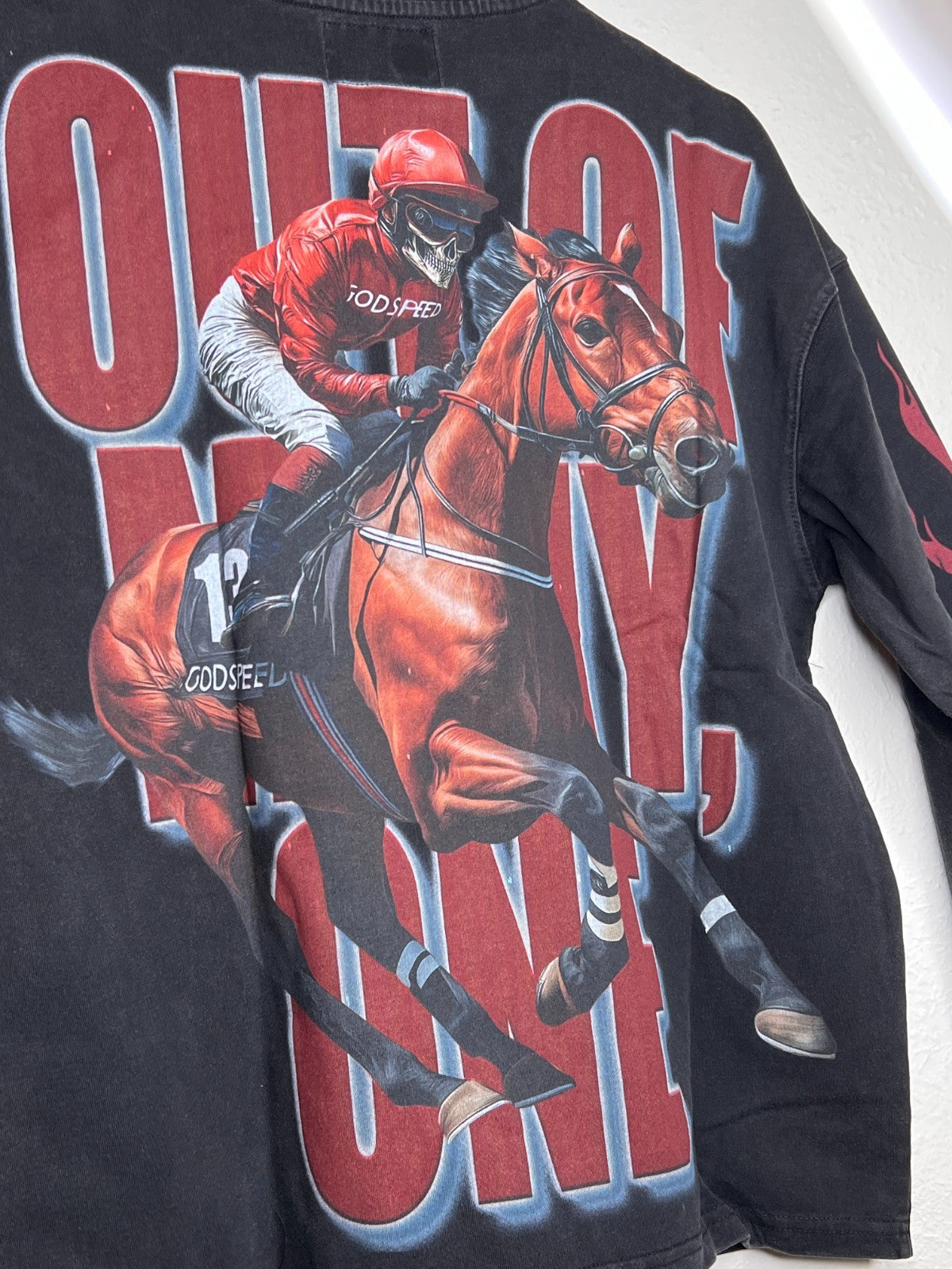 Godspeed Thoroughbred LS T-Shirt Black Wash 370/555 Size XS NWT Numbered