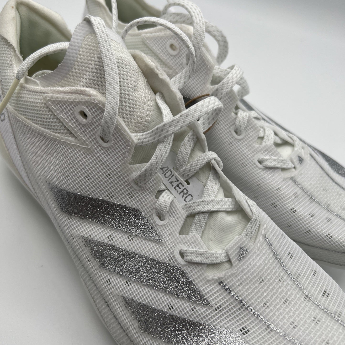 adidas Adizero Electric Football Cleats White Silver IE4374 Men’s 7.5 New