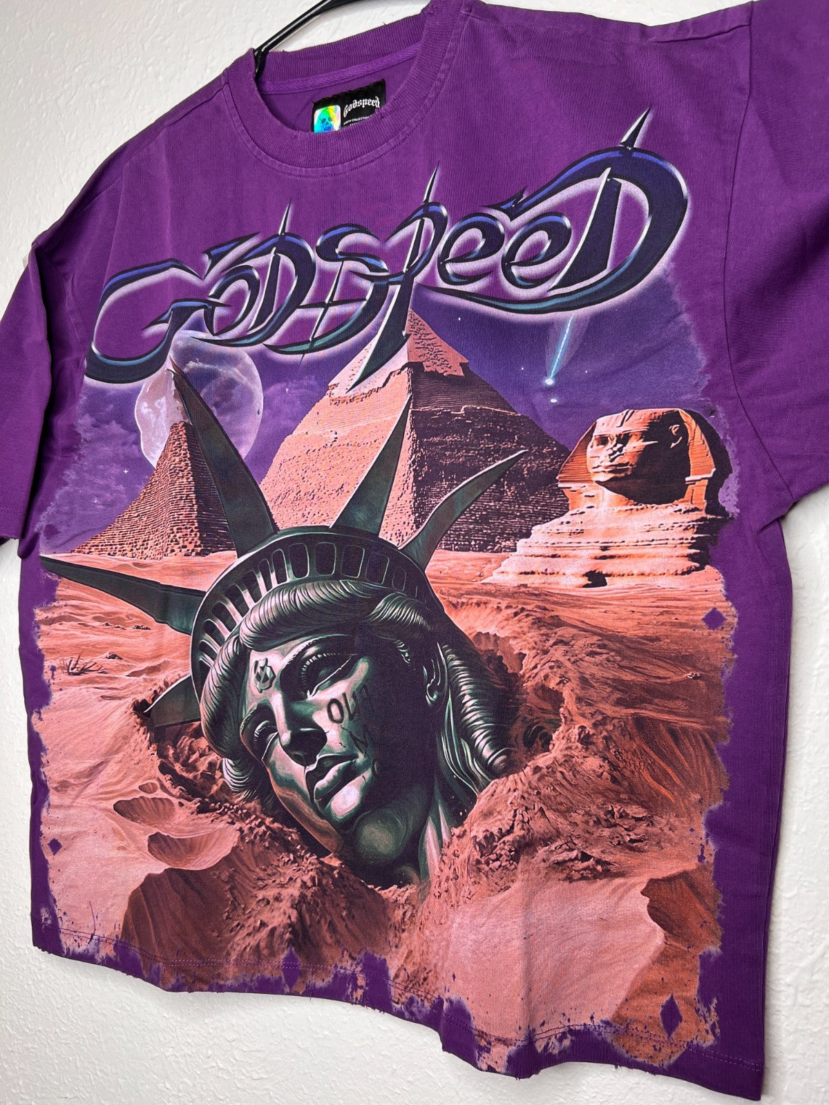 Godspeed Mother Cairo Men's T-Shirt Plum Wash GDSPD14-PW