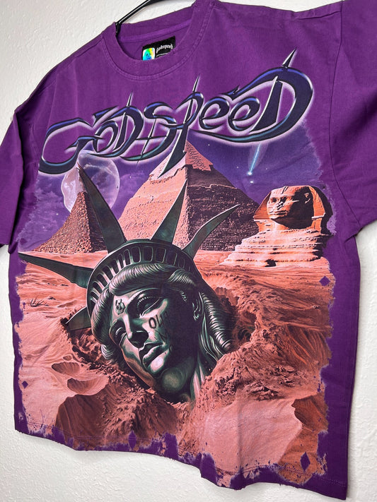 Godspeed Mother Cairo Men's T-Shirt Plum Wash GDSPD14-PW