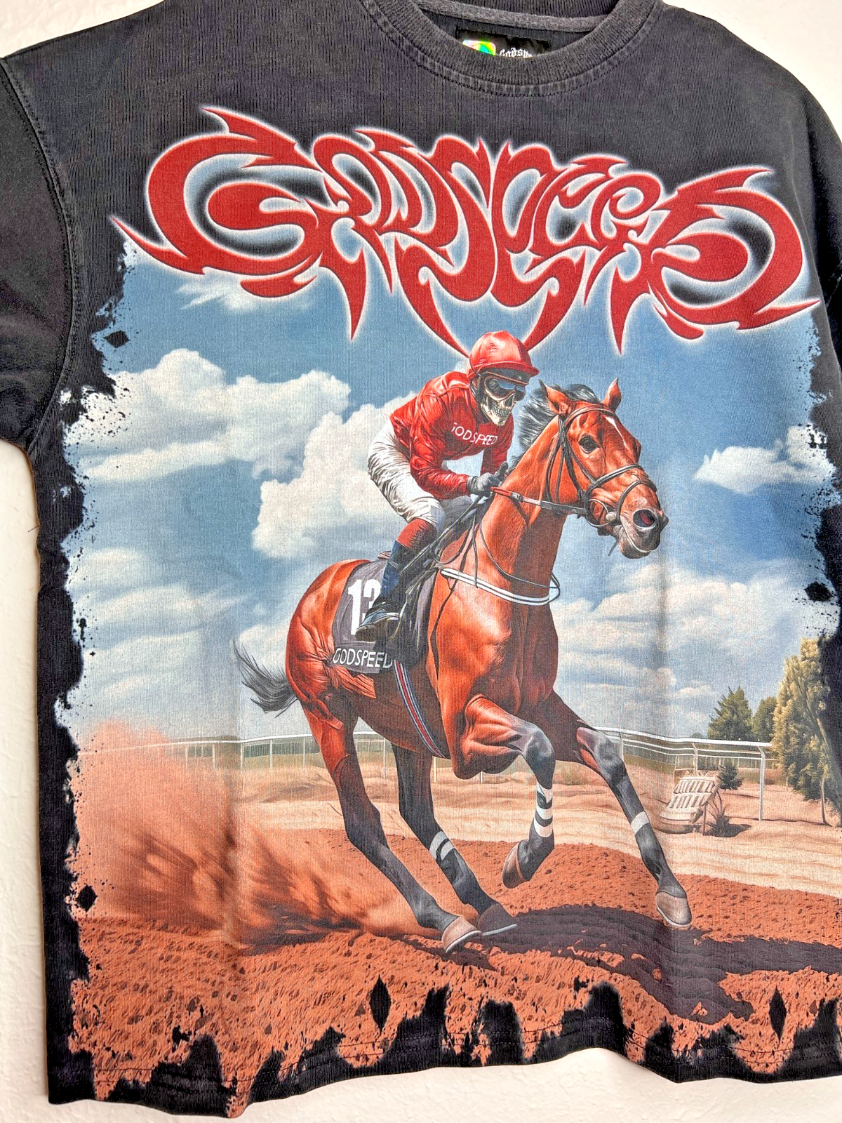 Godspeed Thoroughbred LS T-Shirt Black Wash 370/555 Size XS NWT Numbered