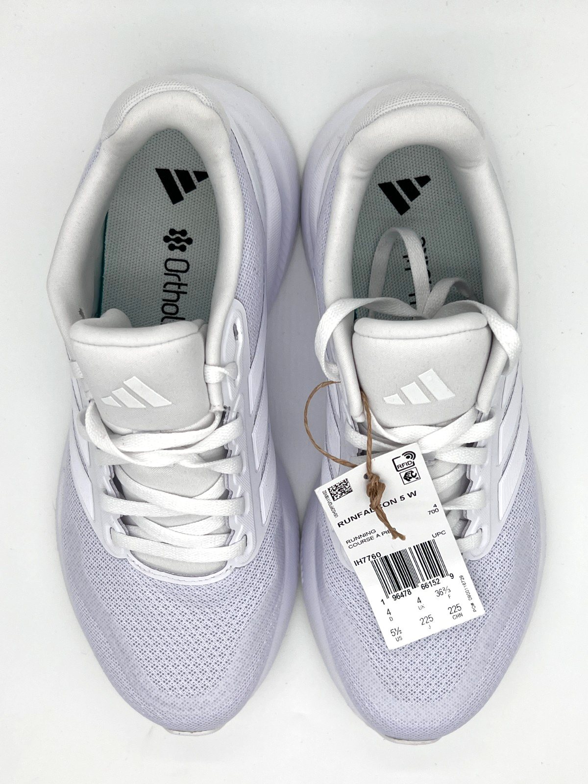 adidas Runfalcon 5 W Triple White IH7760 Womens 5.5 Running Shoes NEW Box