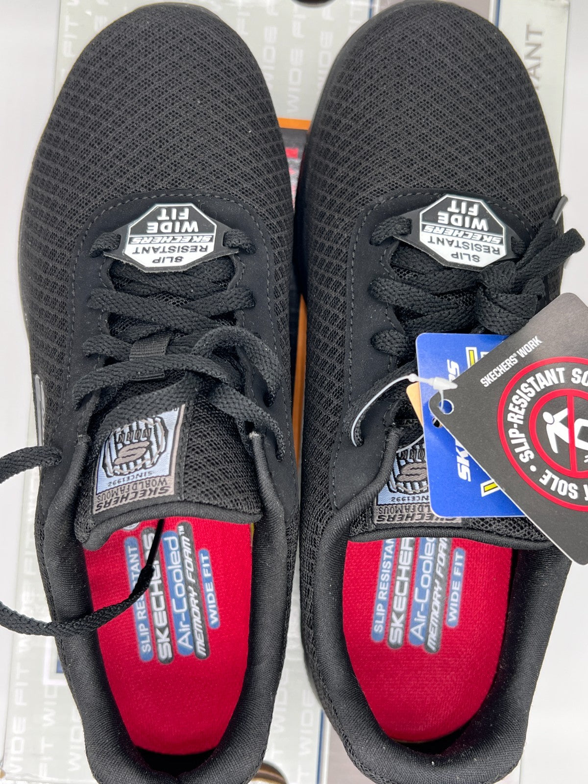 Skechers Work Ghenter Bronaugh SR 77210W BLK Women's 6 Wide - New in Box