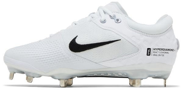 Nike HyperDiamond 4 Elite Women's Softball Metal Cleats White CZ5917-102