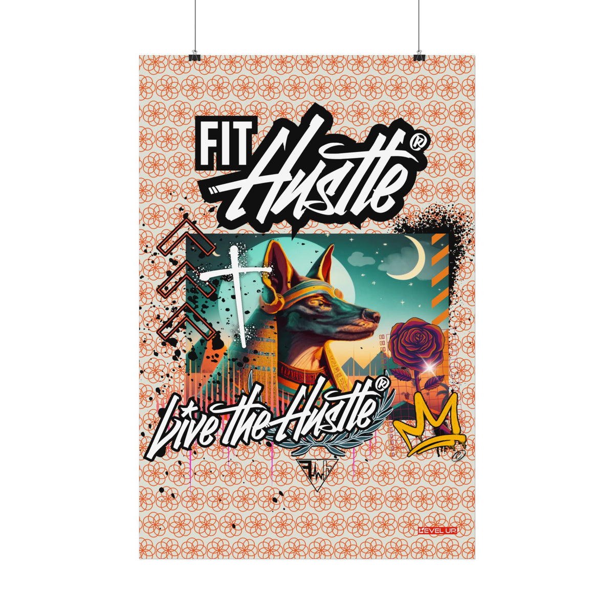 Motivational Gym Wall Art Poster – FIT HUSTLE® 24×36