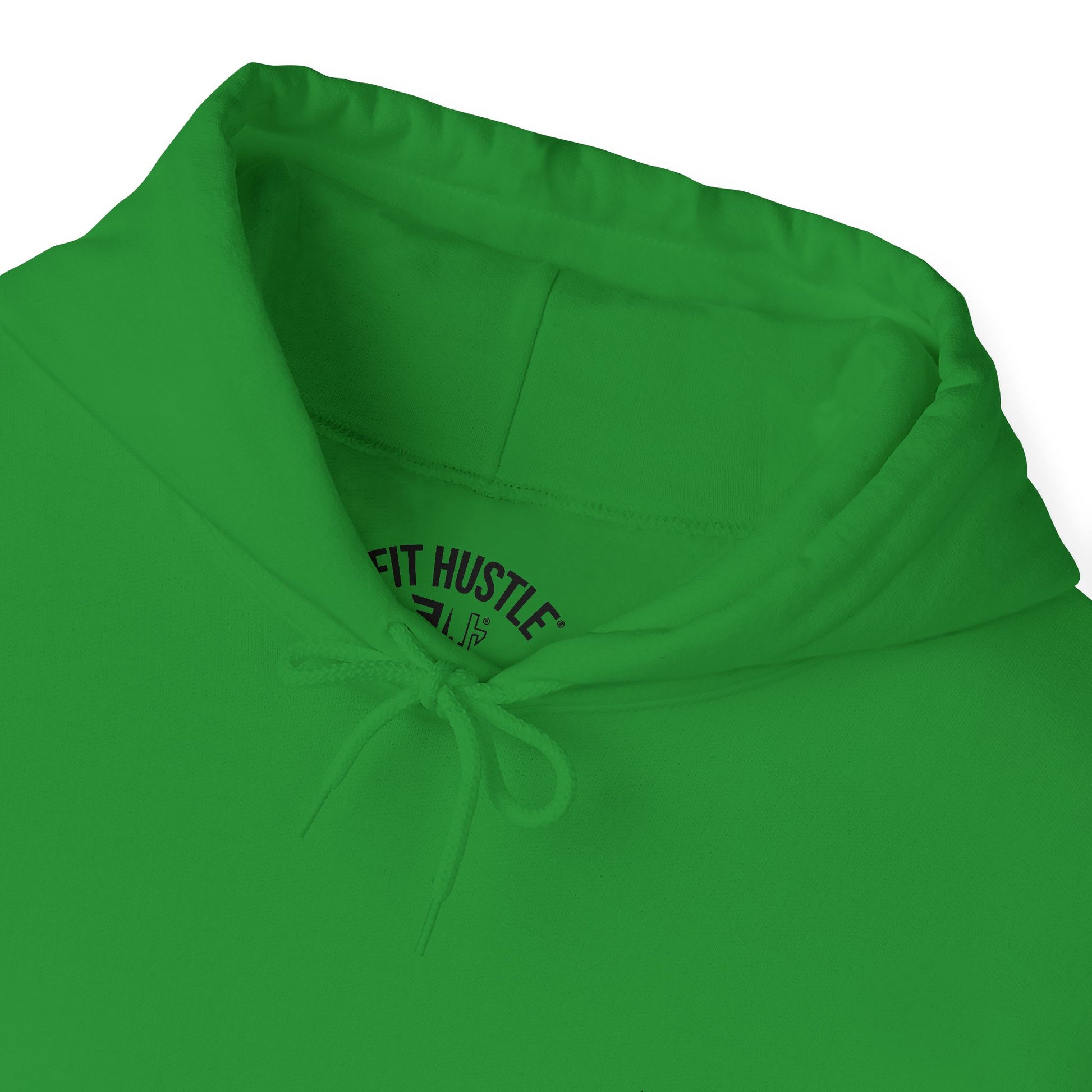 Folded Tag Irish Green FIT HUSTLE® DAILY HUSTLE embroidered hoodie