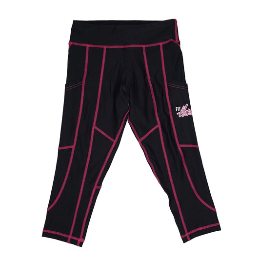 Black/Pink Legging Crops