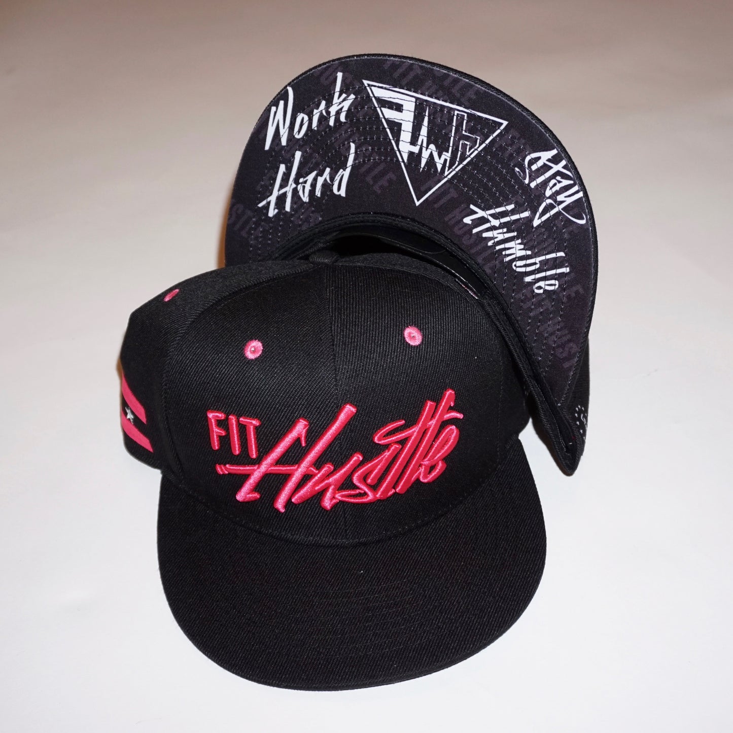Black/Pink - Work Hard Stay Humble Hat