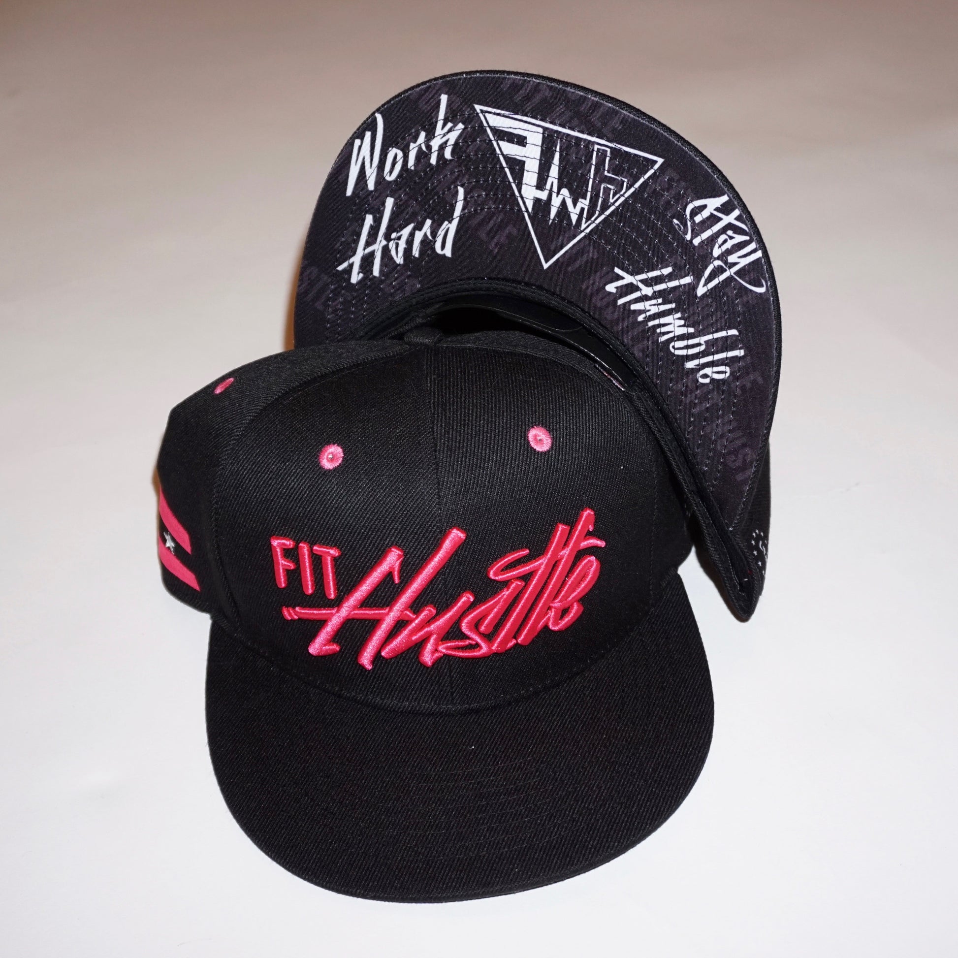 Black/Pink - Work Hard Stay Humble Hat
