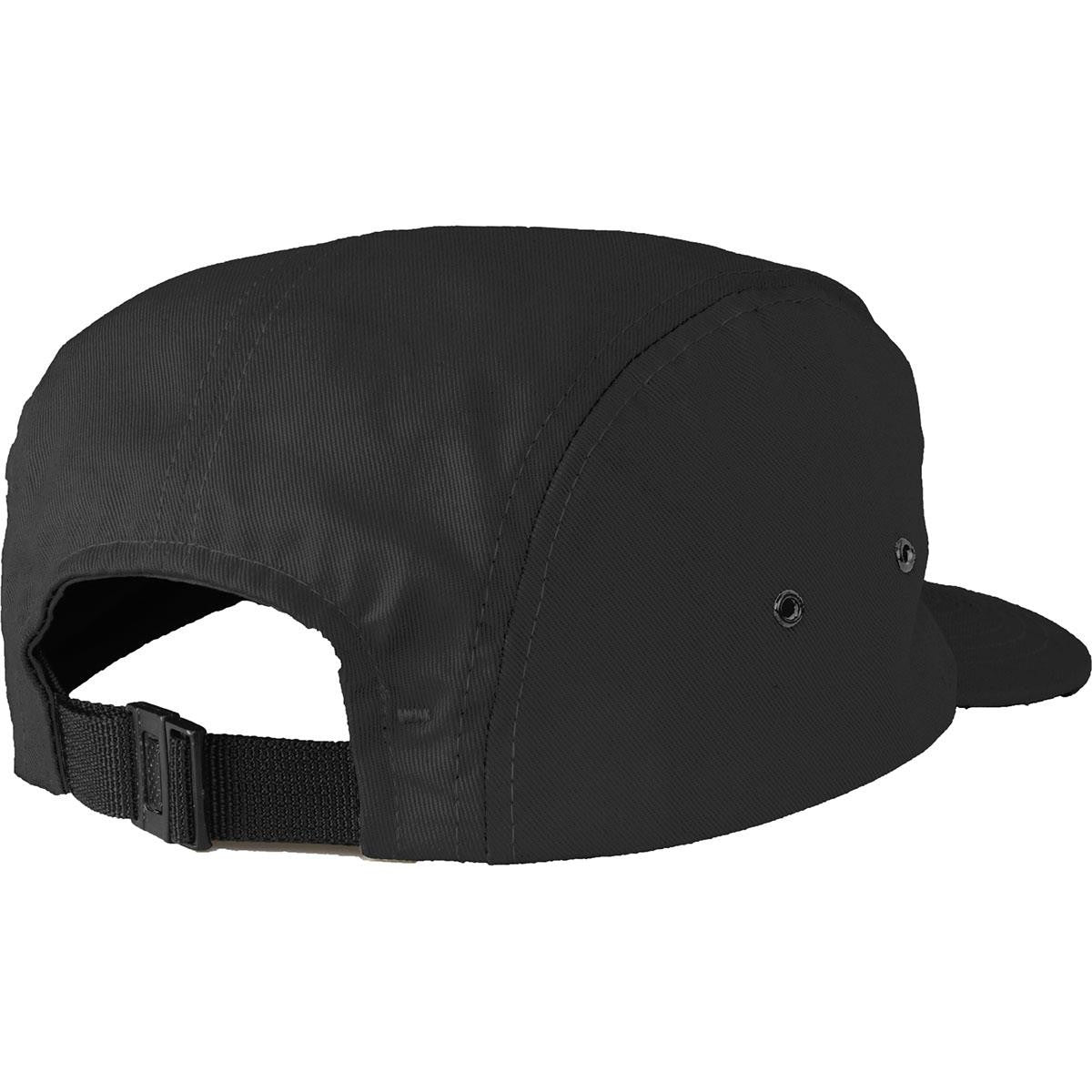 'Flat Line' - Black/Grey 5-Panel Hat Fabric: 100% Cotton twill