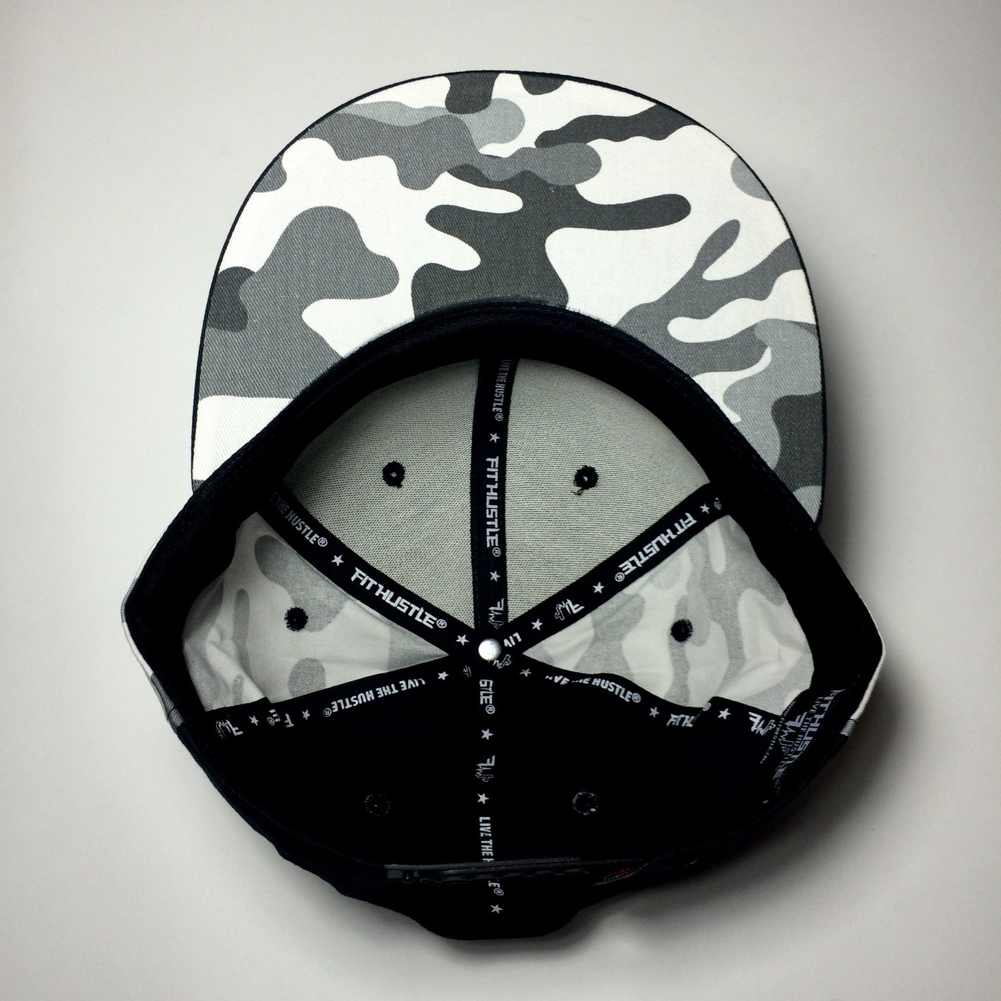 "Focused" White Camo Hat