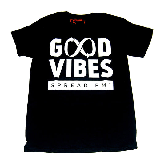 “GOOD VIBES - SPREAD EM'” Black T-Shirt