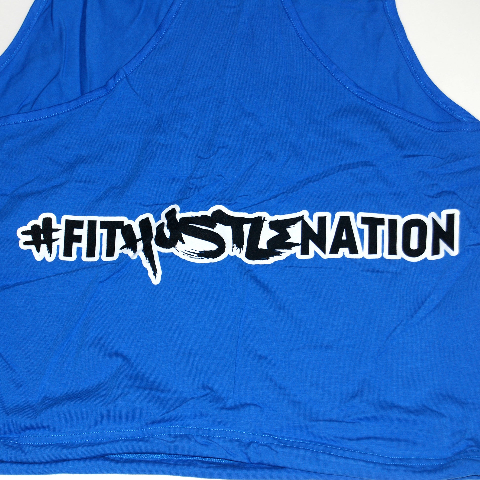 Blue "Hustle While They Sleep" Stringer Hoodie