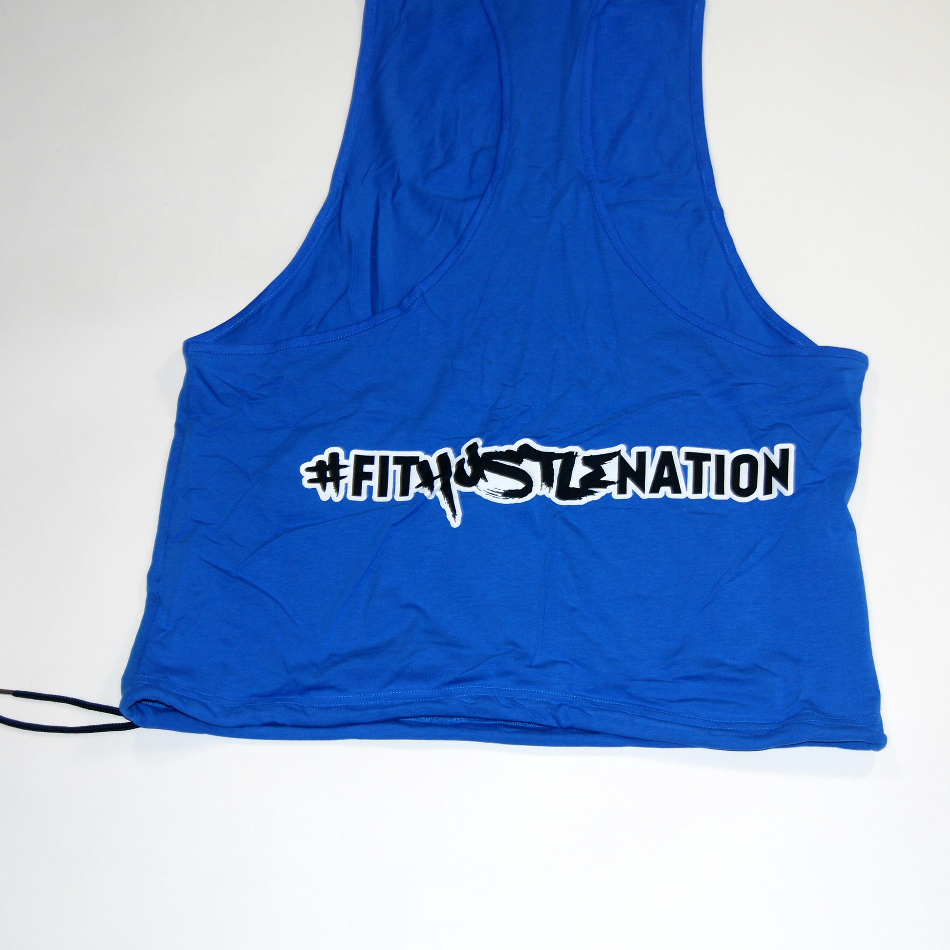 Blue "Hustle While They Sleep" Stringer Hoodie